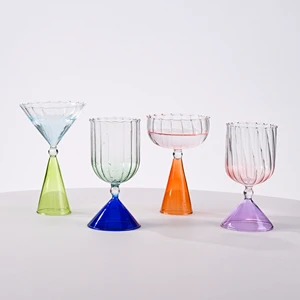 Creative Gradient Luxury Crystal Glass Cocktail Glasses High-Value Party Supplies for Ambiance for Champagne Wine Goblet