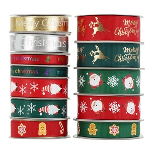 Ribbon Design 2022 Hot Selling Custom Satin Diy Supplies Roll Christmas Ribbon Set