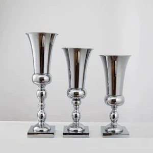Modern Aluminum Tabletop Flower Vase Set High Quality Wedding Decoration