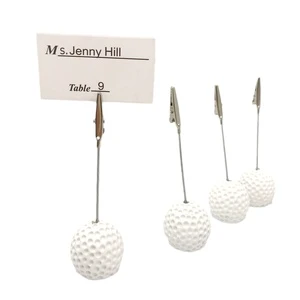 European Style White Golf Seat Sports Series Card Memo Holder Wedding Supplies-Dropshipping Place Cards Table Numbers