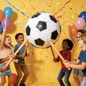 Wholesale Lanweier Traditional Candy Knocking Game Props Children's Small Football Paper Pinata Easy Assembly for Party Birthday