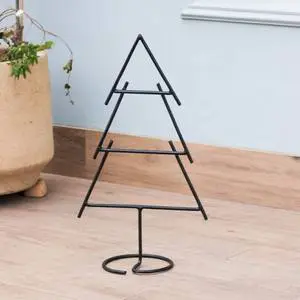 Modern Metal Tree Shaped Christmas Decoration Stand Black Wire Frame Outdoor Indoor Holiday Decor Home decor