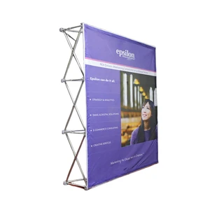 Custom Portable Pop Backdrop Banner Stand Aluminum Digital Printing 10ft 8ft Lightweight Weather Resistant Foldable Easy