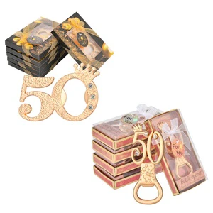 Gold Number 30 40 50 60 70 80 Bottle Opener Gift for Birthday Party Guests Retire Return Favor Souvenir Gifts