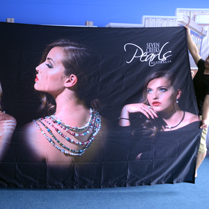 Digital Printing Portable Waterproof Hanging Polyester Banner Cloth Poster Event Backdrop Fabric Sign Banner with Custom Print