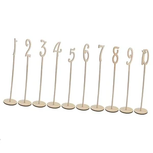 Wooden Wedding Supplies Numbers 1-10 Seats Wooden Table cards Wedding Table Number Ornaments