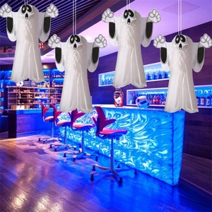 Halloween Party Decoration Hanging Ghost Honeycomb Ornaments Halloween Hanging Paper Lanterns Reusable Scary Party Supplies