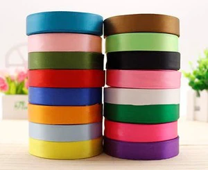 Multi-colorful Custom Single Face Foam Core Polyester Satin Ribbon for Valentine Birthday Wedding Flower Bundles Gift Ornament