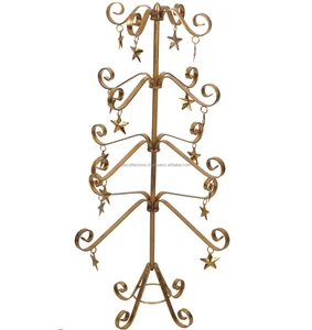 Outdoor indoor tree stand metal Christmas tree metal heavy duty base for large trees wrought iron stand vintage decorative