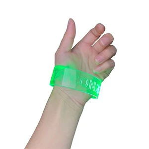 Novelty LED Party Bracelets Flashing Light up Logo Custom PVC Bracelet Factory Price Hot Selling