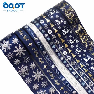 Christmas Ribbon Blue Ribbon Gift Packaging Baking Decoration Christmas Scene Decoration Ribbon
