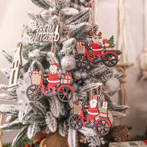 Merry Christmas Wooden Craft Snowman Xmas Tree Santa Claus Ornament New Year Kids Toys Christmas Decoration for Home Navidad