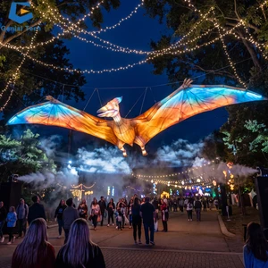Turnkey Festival Light Solution Custom Pterosaur Dinosaur Lantern Installations for Theme Parks, Zoos Immersive Experience