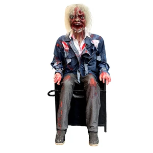 Realistic Halloween Horrible Character Animated Plastic Material Durable Indoor Use Haunted House Ghost Zombie Decoration
