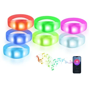 Sound Activated LED Bracelets With Lights Wristbands Pulsera Rave Party Accessories Silicone Led Bracelets