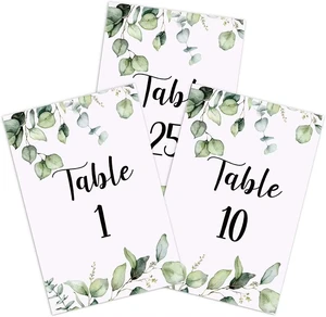 Wedding Table Numbers Cards 1-25 with Head Table Numbers for Wedding Reception/Party/Event