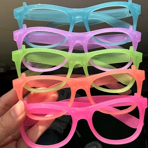 Party Novelty Photo Props Christmas Halloween Decorations Holiday Supplies Concert Bar Atmosphere Plastic Luminous Glasses Frame