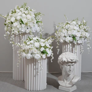 Wholesale Silk Flower Wall Backdrop Panels Eco Friendly Wedding Decoration Floral Centerpieces Party Event Venue Decor