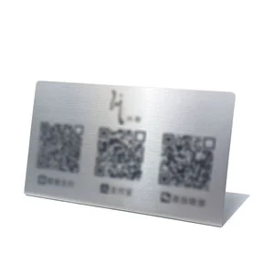 Custom Stainless Steel Display Card Seat V-shaped Decca Desk Sign Conference Table Name Position Card