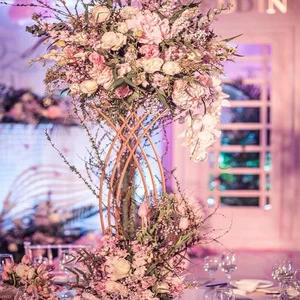 New Wedding Table Flower Decoration Road Wedding Props Centerpiece Wrought Iron Flower Creative Ornaments Factory Custom.