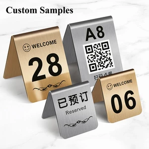 DIY Blank Wholesale Wedding Favor Table Nameplate Desktop Number Place Card Holder Event Cafe Bar Restaurant Reserved Table Sign