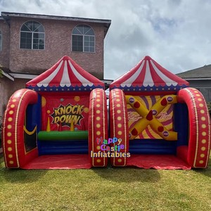 4 in 1 Interactive Outdoor Inflatable Carnival Soccer Dart Ring Toss Games Party Rental Set for Sale