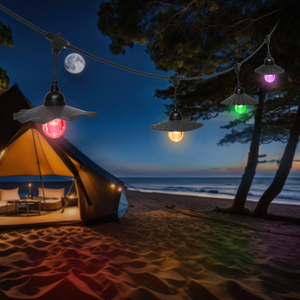 Music Sync Outdoor IP65 Christmas String Lights RGBW DC24 36V Cloud Wifi Control LED Patio String Light for Garden Wedding Party