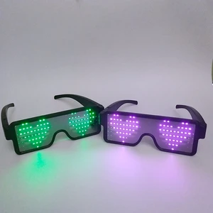 Custom Logo Flashing Led El Glasses Wireless With Flashing Led Display Led Party Glasses