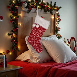 Personalized Custom Christmas Stockings New Factory Wholesale 45cm Christmas Stocking Holiday Decorations Gifts Cheap Discount