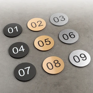 Multi Color Round Number Plates: Clear Numbering, Premium Quality - Great for Café, Banquet, Party Table Identification