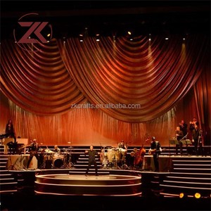 ZKAI Elegant Valance Backdrop Curtain Wedding Ceiling Swag Fabric Milk Silk Drapery Wall Panel for Party Decoration