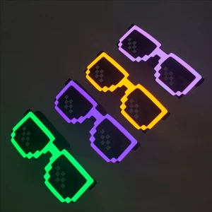 Customized Logo LED Party Festival Glowing Glasses with Three Light Modes for Valentine's Day and Thanksgiving Occasions