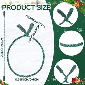 Factory Direct Sale of Christmas Lace Twist Rope. Christmas Decoration and New Year Gif Polyester