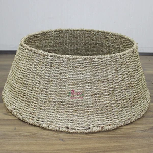 High Quality Wicker Water Hyacinth Christmas Tree Stand, Tree Base Cover For Christmas Decoration