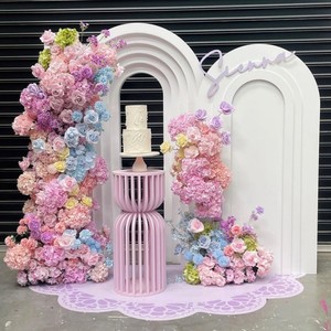 Custom Wedding Ceremony Decor Arch Birthday Party Stage Decoration Bridal Shower Wedding Backdrop PVC Marriage Event Background