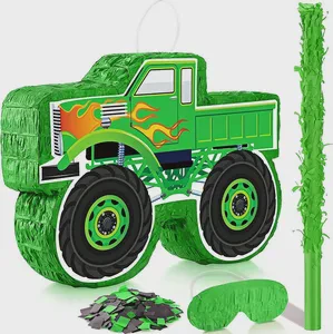 Buy Small Truck Pinata for Kids Birthday Construction Pinata with Stick Blindfold Confetti for Carnival Events Fiesta Decor Game