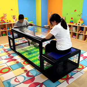 Amusement Machine Coin Game Machine Funny Mini Child Playing Sport Under Table Soccer Sit Chair Kick Football Game