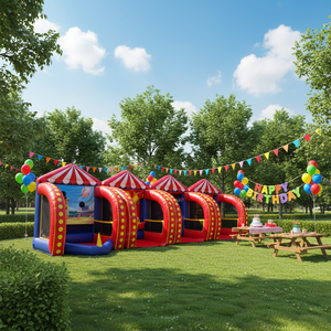 Popular Inflatable Sports Zone 4-in-1 Detachable Carnival Game Set Portable Interactive Shooting Games for Party Hire & Events