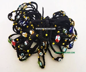 Unisex Fashionable Macrame Punchay Friendship Bracelets Black Ethnic Andean Eyes Bangles Wedding Party Gift