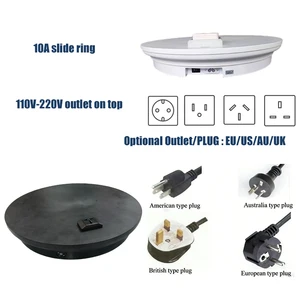 Factory Wholesale 50CM 100KG Load Capacity Christmas Tree Rotating Stand with Power Outlet Slip Ring Electric Display Turntable