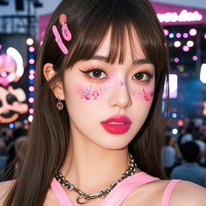 Concerts Removable Stickers Makeup Face Sticker Colorful Music Festival Creative Face Stickers Removable Face Make up Stickers