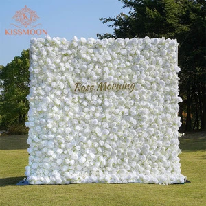 Wholesale Big Size Luxury White Red and Pink Rose Wedding Flower Wall for Wedding Party Backdrop Decor