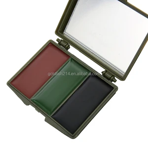 Camo Cream Woodland Camouflage Green Face Paint Set Washable Body Painting Kit for Halloween Hunting & Staying Hidden