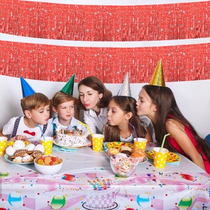Five-Pointed Star Rainwire Flower Silk Curtain Banner for Children's Birthday Wedding Christmas Party Background Decoration