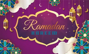 110*180cm Ramadan & Eid Mubarak Party Polyester Backdrop Background Decoration Supplies
