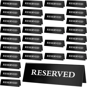 Acrylic Double-sided Mirror Reserved Seat Sign Acrylic Birthday Party Event Desktop Table Card Table Sign