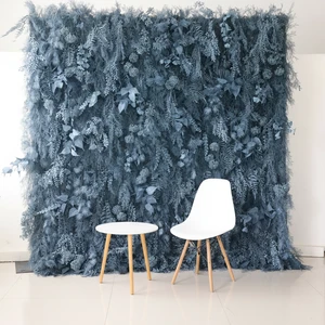 Flower Wall Backdrop Artificial Oem Luxurious Beautiful Silk Artificial Flowers Wall Backdrop Decoration for Wedding Party Home
