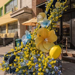 Custom Artificial Flowers Craft Ceremony Props for Wedding & Party Events and Store Exterior Wall Decorations
