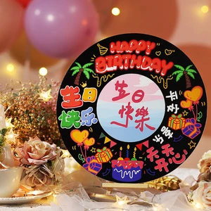 JUXINDA Birthday Party Decorations Record-themed Table Setting Photo Props and Ornaments for Birthdays