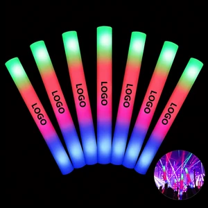 Pafu Customized Logo Glow In The Dark Party Supplies Colorful LED Foam Stick
